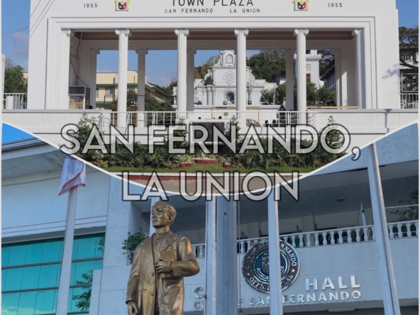 San Fernando La Union skyline with coastal residential developments and beachside communities, 2025 real estate growth area in Northern Luzon.